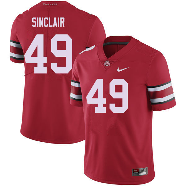 Men #49 Darryl Sinclair Ohio State Buckeyes College Football Jerseys Sale-Red